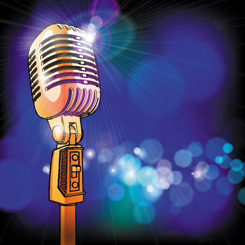 Stylish Microphone elements vector set 01 microphone elements element   