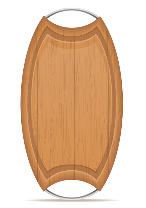 Wooden cutting board vector design set 09 wooden design cutting board   
