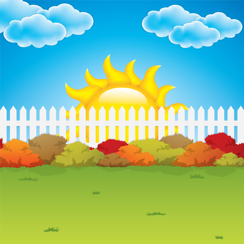 Cartoon summer sun vector background 03 Vector Background sun summer cartoon background   