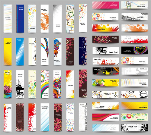 Banner modern abstract vector design set modern design banner abstract   