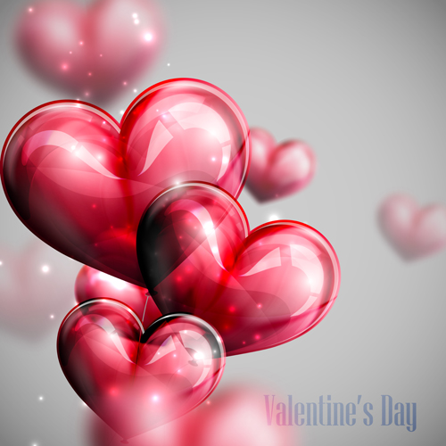 Red heart shapes balloon Valentine background 02 Valentine shapes heart balloon background   