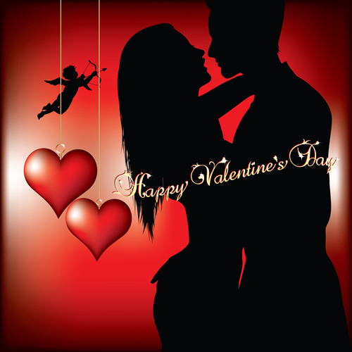 Romantic Love background with Valentine vector 01 Valentine day Valentine romantic coach   