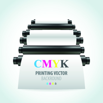 Printer CMYK design vector 04 printer cmyk   