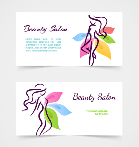 Exquisite beauty salon business cards vector material 03 vector material material exquisite business cards business card business beauty salon   