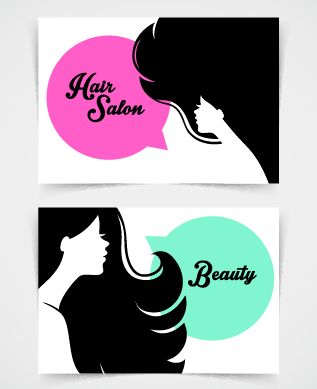 Exquisite beauty salon business cards vector material 05 vector material business cards business card business beauty salon   