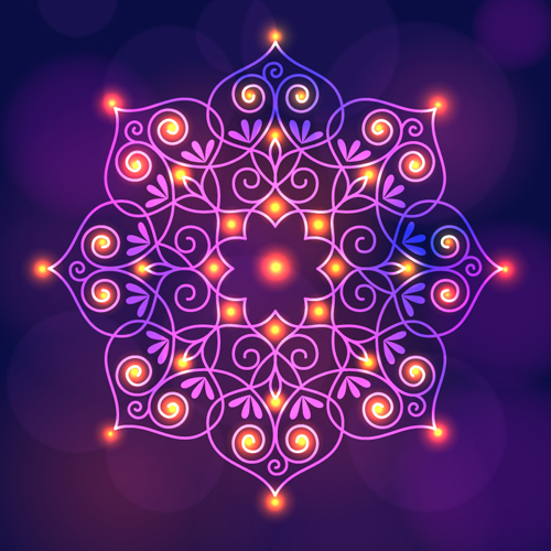 India floral diwali background vector india floral Diwali background   