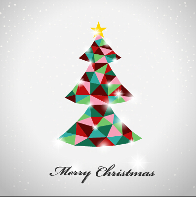 Triangle colored christmas tree vector background triangle christmas tree christmas background   