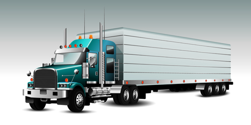 Realistic delivery truck vector design graphics 03 truck realistic delivery   