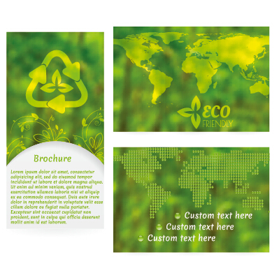 Vector ecology brochure cover template 04 template ecology cover brochure   