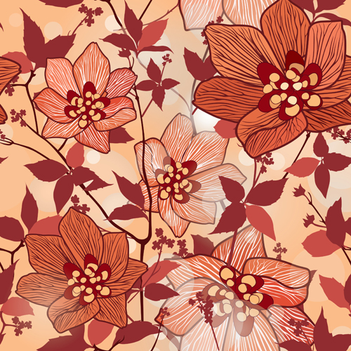 Floral seamless pattern hand drawing vector 04 seamless pattern hand floral drawing   