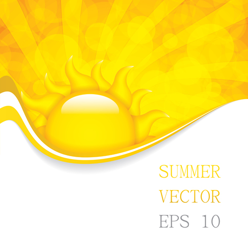 Cartoon summer sun vector background 01 Vector Background sun summer cartoon background   