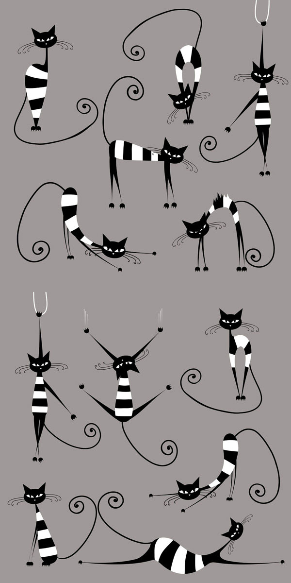 Funny Catwoman vector set 02 funny Catwoman   