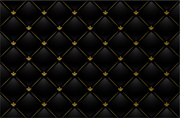 Black grid background vector material tiled background square pattern line lattice European continuous background   
