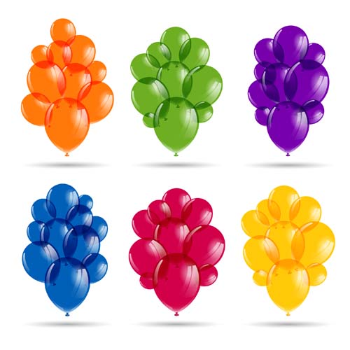 Transparent colored balloons vector set 30907 transparent colored balloons   