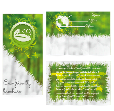 Vector ecology brochure cover template 03 template ecology cover brochure   