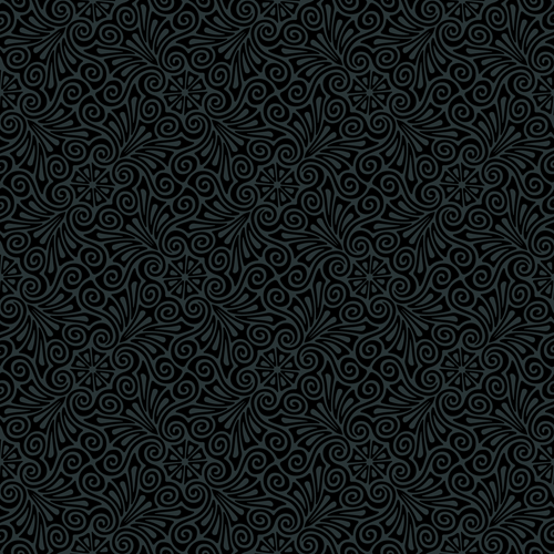 luxurious Black Damask Patterns vector 02 patterns pattern luxurious damask black   