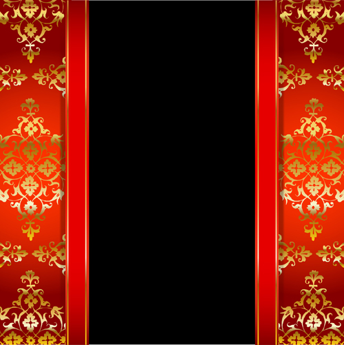 Ornate red with black background vectors 04 black background background vector background   