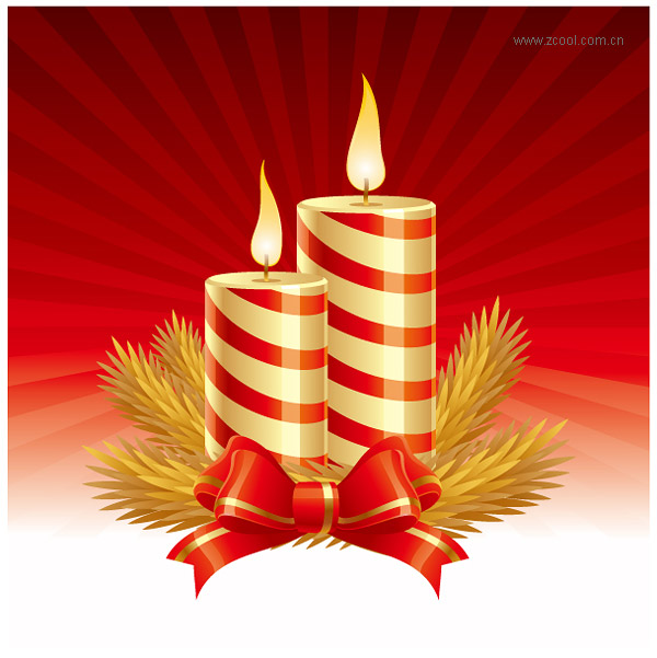 Set of Christmas candles design elements vector 02 elements element christmas candle   