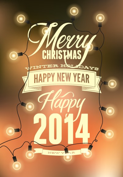 2014 Merry Christmas Poster design elements vector 03 merry element design elements christmas 2014   