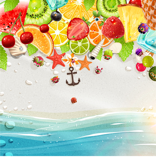 Creative Summer Holidays vector Backgrounds 04 Vector Background summer holidays holiday creative backgrounds background   