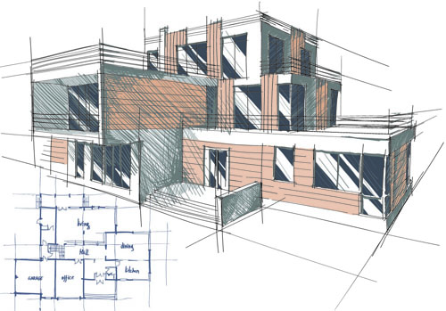 Set of Layout of the building design vector 06 layout building   