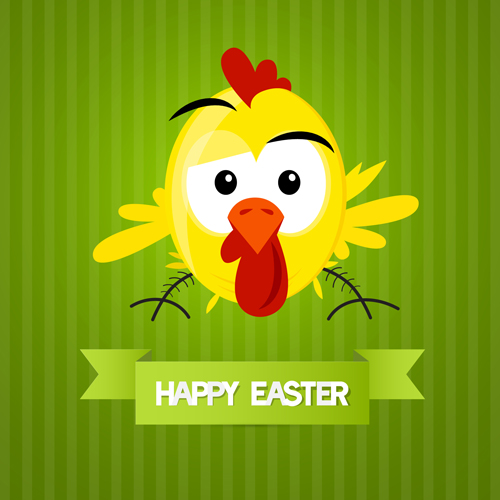 Cute animal with easter cards vector 04 easter cute Animal   