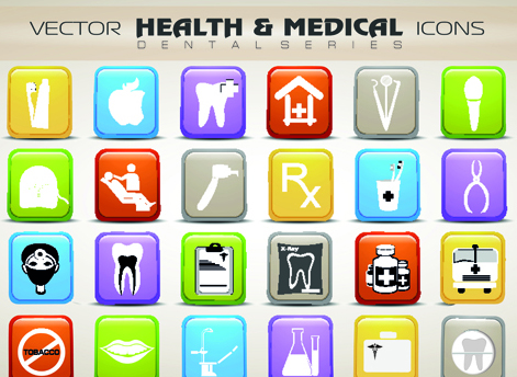 Set of Different Medical icons vector 04 medical icon different   