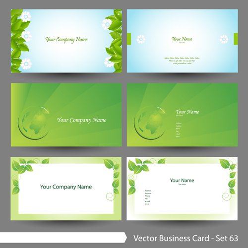 Elegant green natural business cards vector 04 natural green elegant business cards business card business   