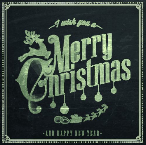 Vintage Christmas typography vector background 05 vintage Vector Background christmas background   