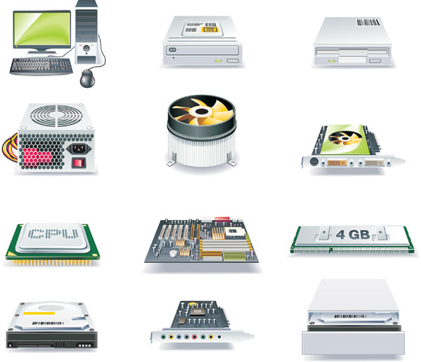 Computer and accessories Icon vector icon computer and accessories   