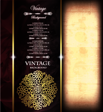 Vintage luxury backgrounds vector set 01 vintage luxury backgrounds background   