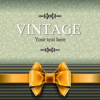 Ornate bow and vintage background vector graphic 03 vintage vector graphic ornate background vector background   