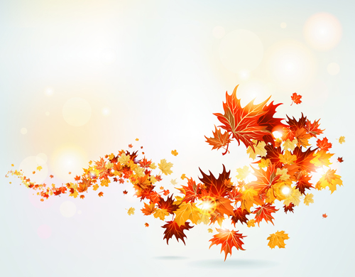 Bright autumn leaves vector backgrounds 11 Vector Background leave backgrounds background autumn leaves autumn   