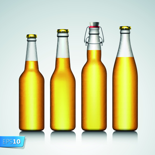 Different Beer bottle design elements vector 05 elements element bottle beer   