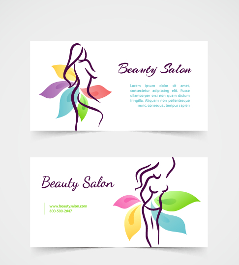 Exquisite beauty salon business cards vector material 01 vector material salon business cards business card business beauty salon   