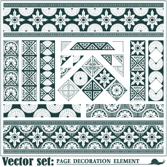 Floral pattern decoration element vector floral pattern element decoration decor   
