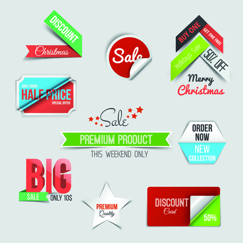 Creative sale sticker with labels design 04 sticker sale labels creative   