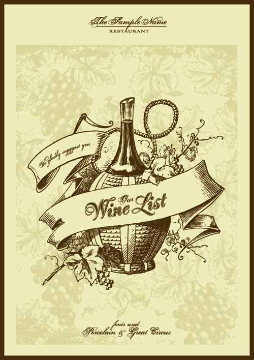 Elements of Vintage Menu cover design vector 02 vintage menu elements element   