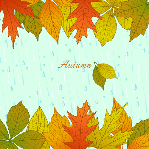 Bright autumn leaves vector backgrounds 04 Vector Background leave backgrounds background autumn leaves autumn   