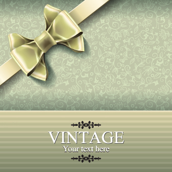 Ornate bow and vintage background vector graphic 01 vintage vector graphic ornate background vector background   