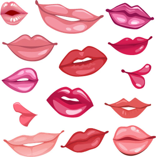Lips vector set 01 set lips   