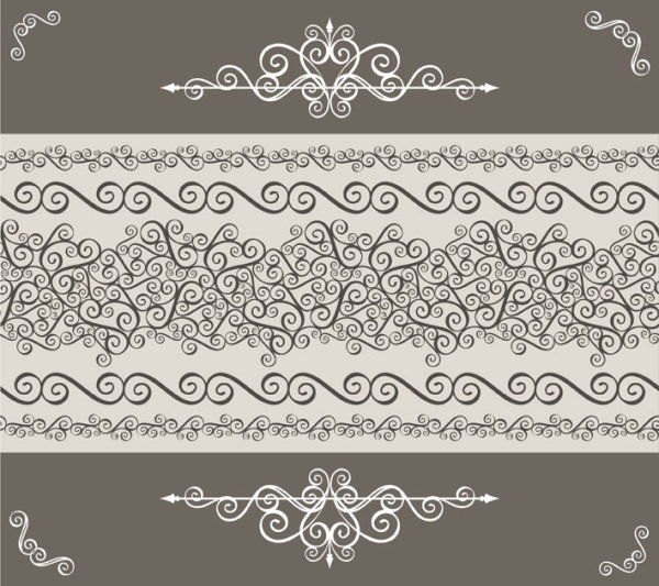 Vintage floral frame vector backgrounds set 04 vintage floral frame floral   