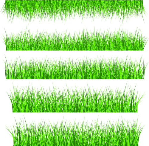 Vector Green Grass Elements set 01 green grass green grass elements element   