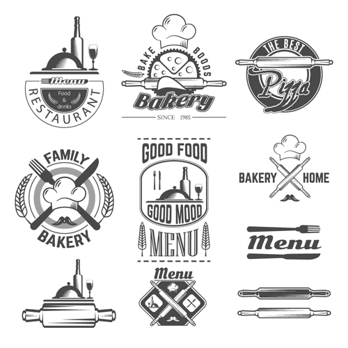 Vintage bakery food labels vector vintage labels food label bakery   