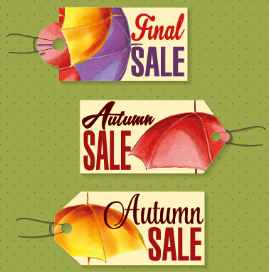 Autumn sale tags design graphics vector 06 tags sale autumn   