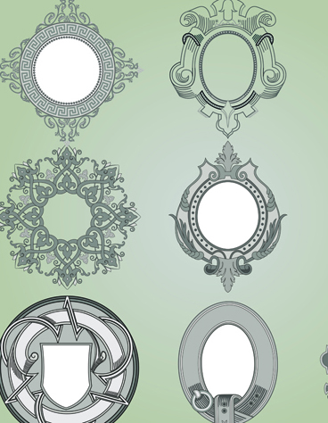 Vintage Calligraphic border frame and ornament vector set 03 vintage ornament elements element calligraphic border   