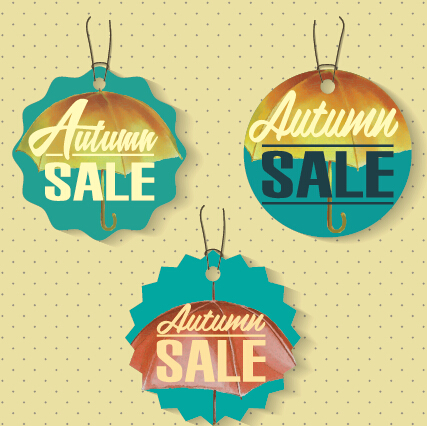 Autumn sale tags design graphics vector 04 tags sale autumn   