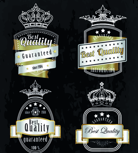 Vintage quality and premium labels vector 01 vintage quality premium labels label   