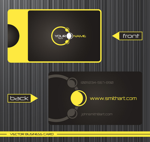 Modern business cards front and back template vector 10 template modern front cards business   