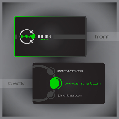 Modern business cards front and back template vector 09 template front cards business   